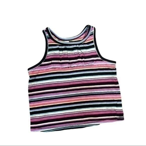 Old Navy Striped Tank Top size 12-18 Months pink black stripes - Picture 1 of 7